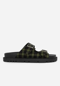 Terra Gingham Buckle Sandals