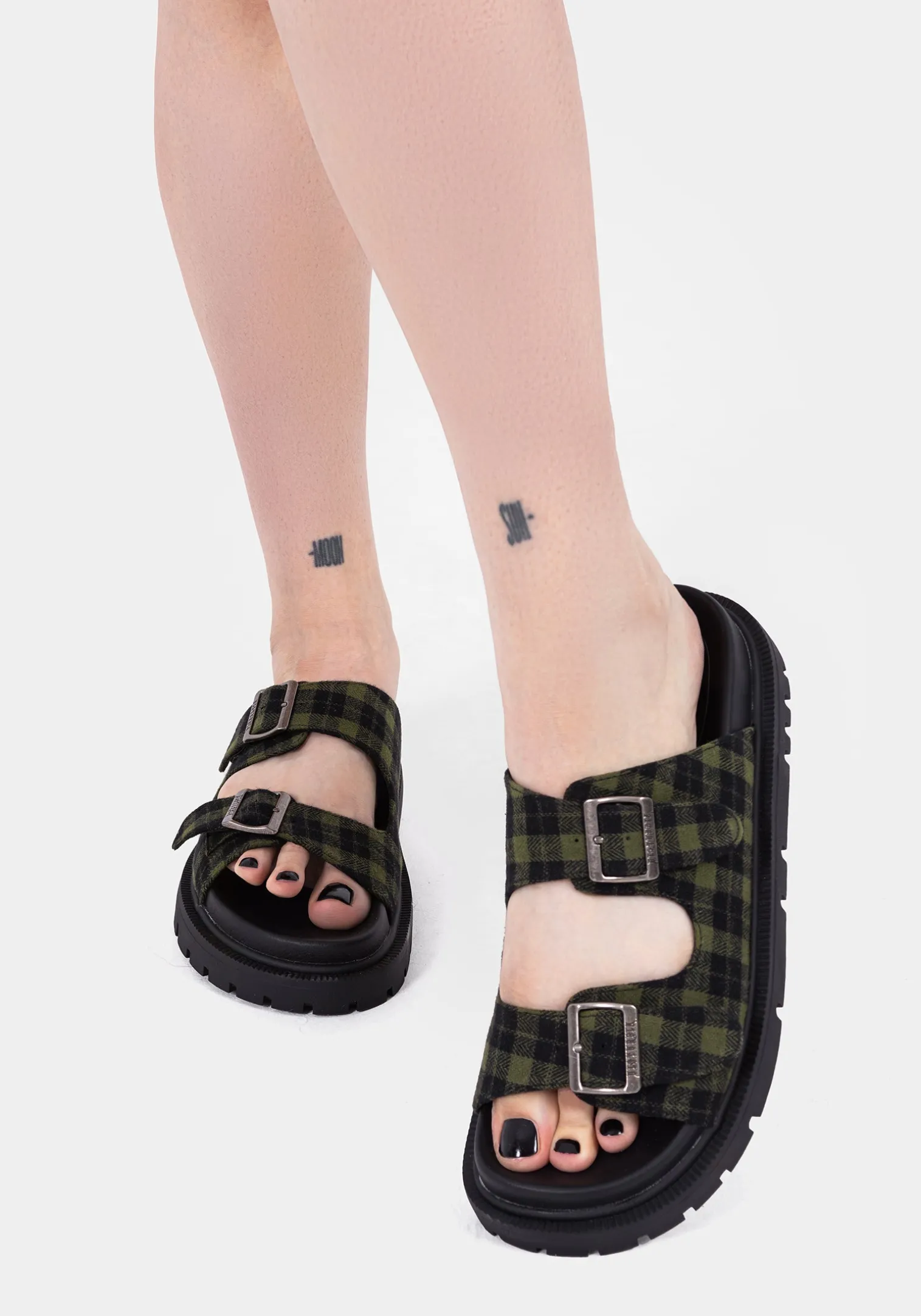 Terra Gingham Buckle Sandals