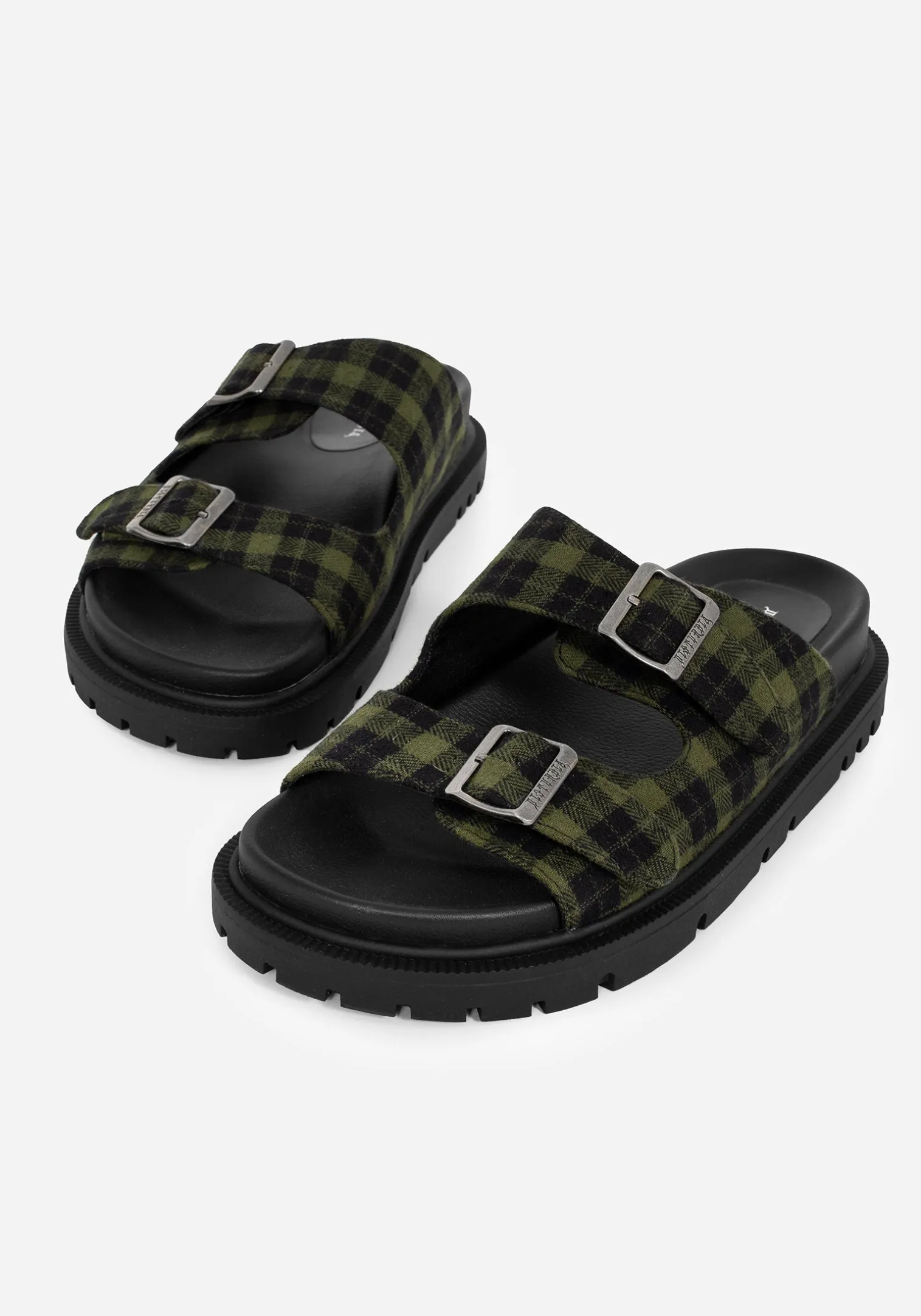 Terra Gingham Buckle Sandals