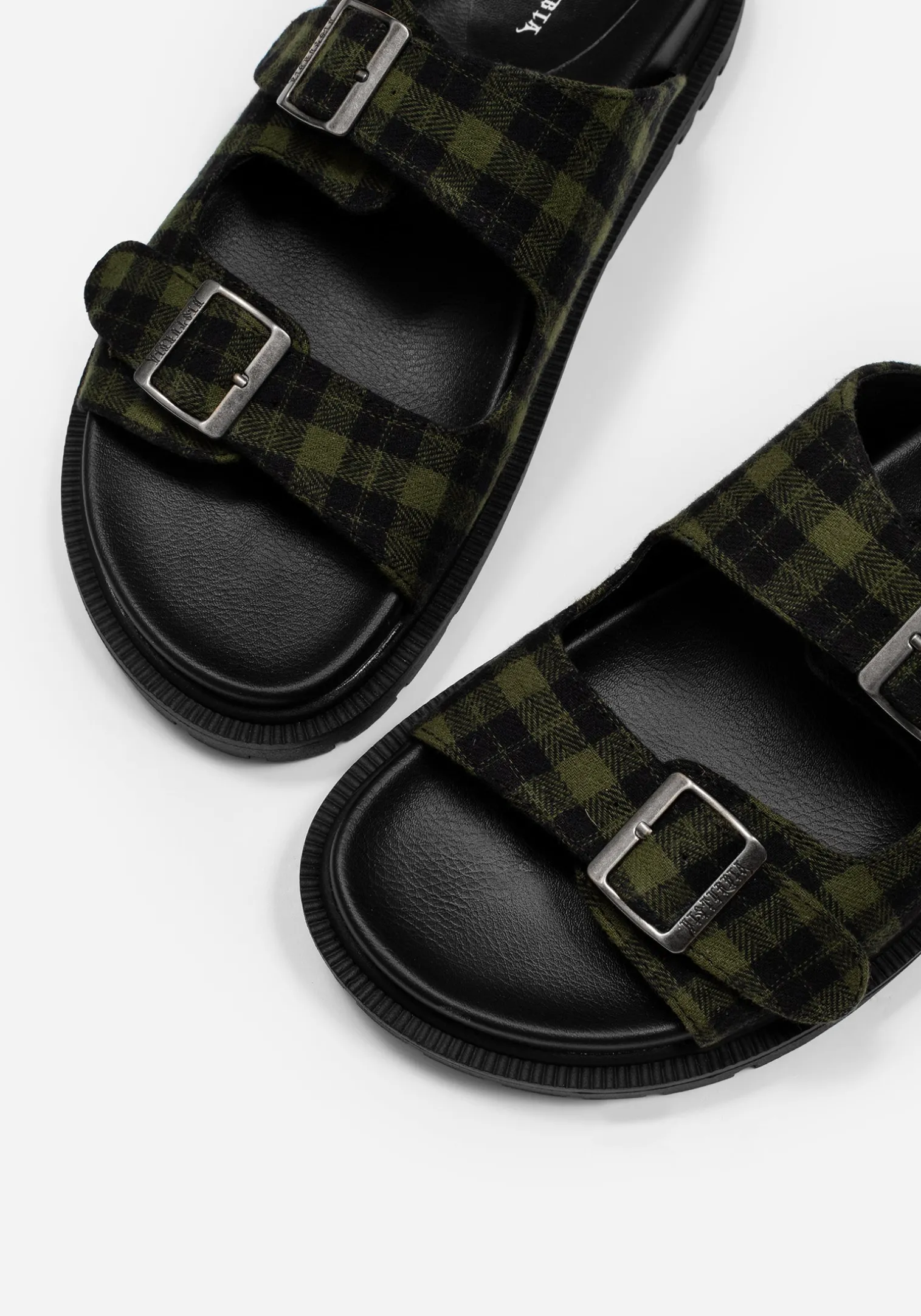 Terra Gingham Buckle Sandals