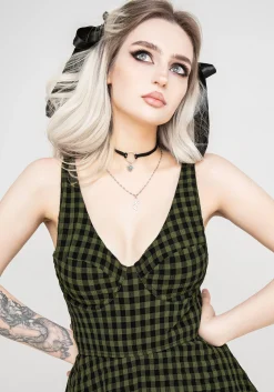 Terra Gingham Peplum Skirted Swimsuit