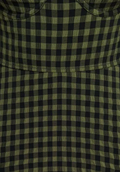 Terra Gingham Peplum Skirted Swimsuit