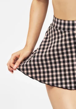 Terra Gingham Swim Skirt - Pink