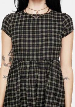 Terra Mini Smock Dress - Olive