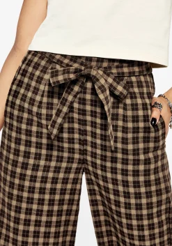 Terra Wide Leg Culotte Trouser - Brown