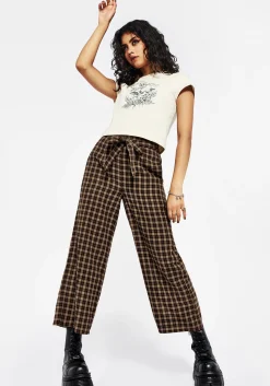 Terra Wide Leg Culotte Trouser - Brown