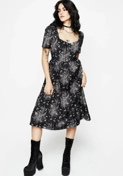 Thalia Button Front Midi Dress