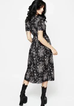 Thalia Button Front Midi Dress