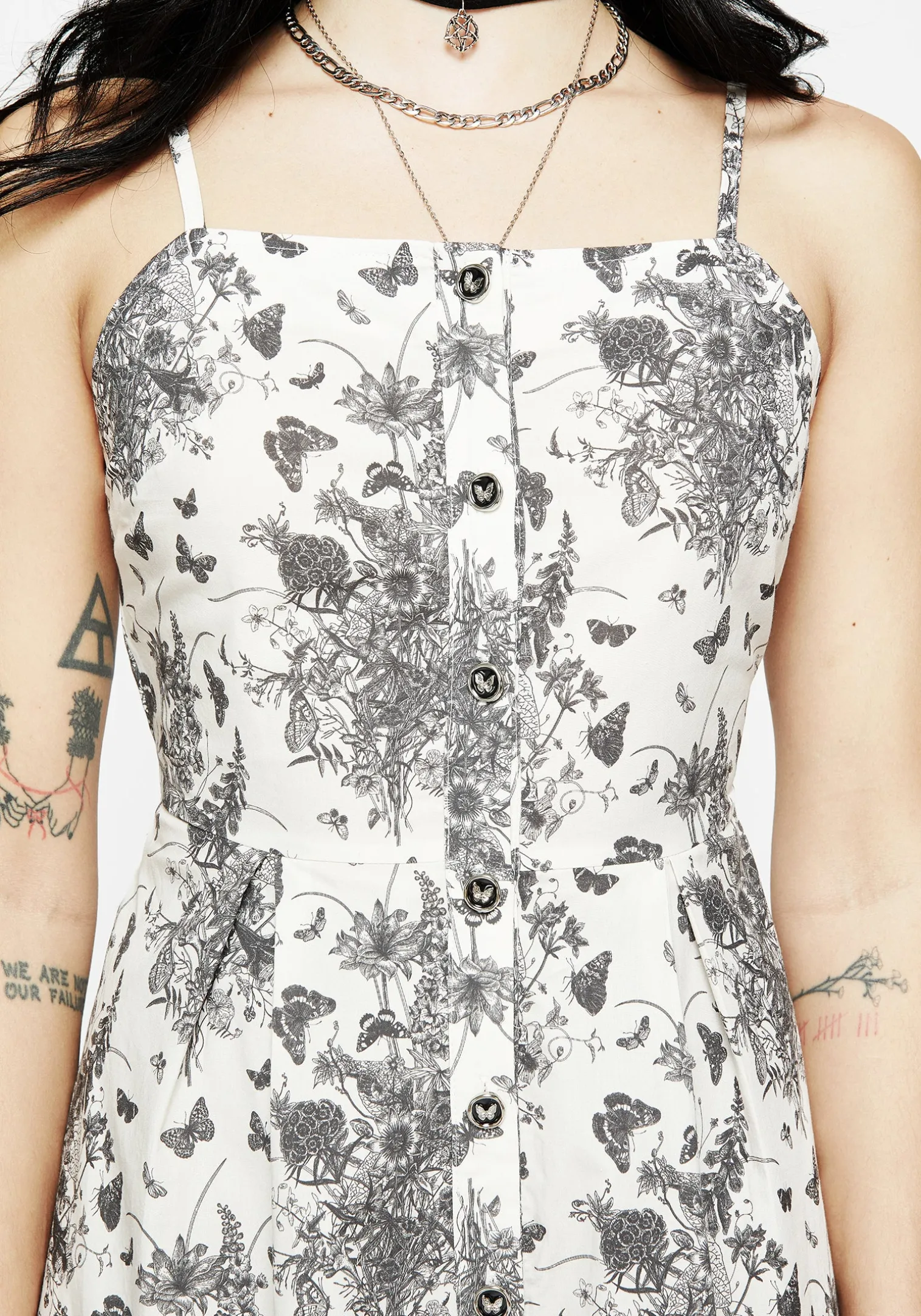 Thalia Mini Apron Dress - Cream