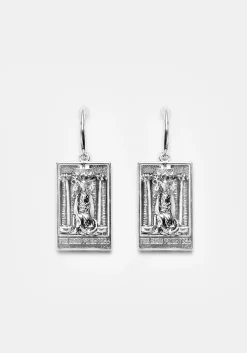 The High Priestess Tarot Hoop Earrings