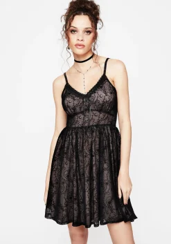 Thorns Mesh Cami Mini Dress