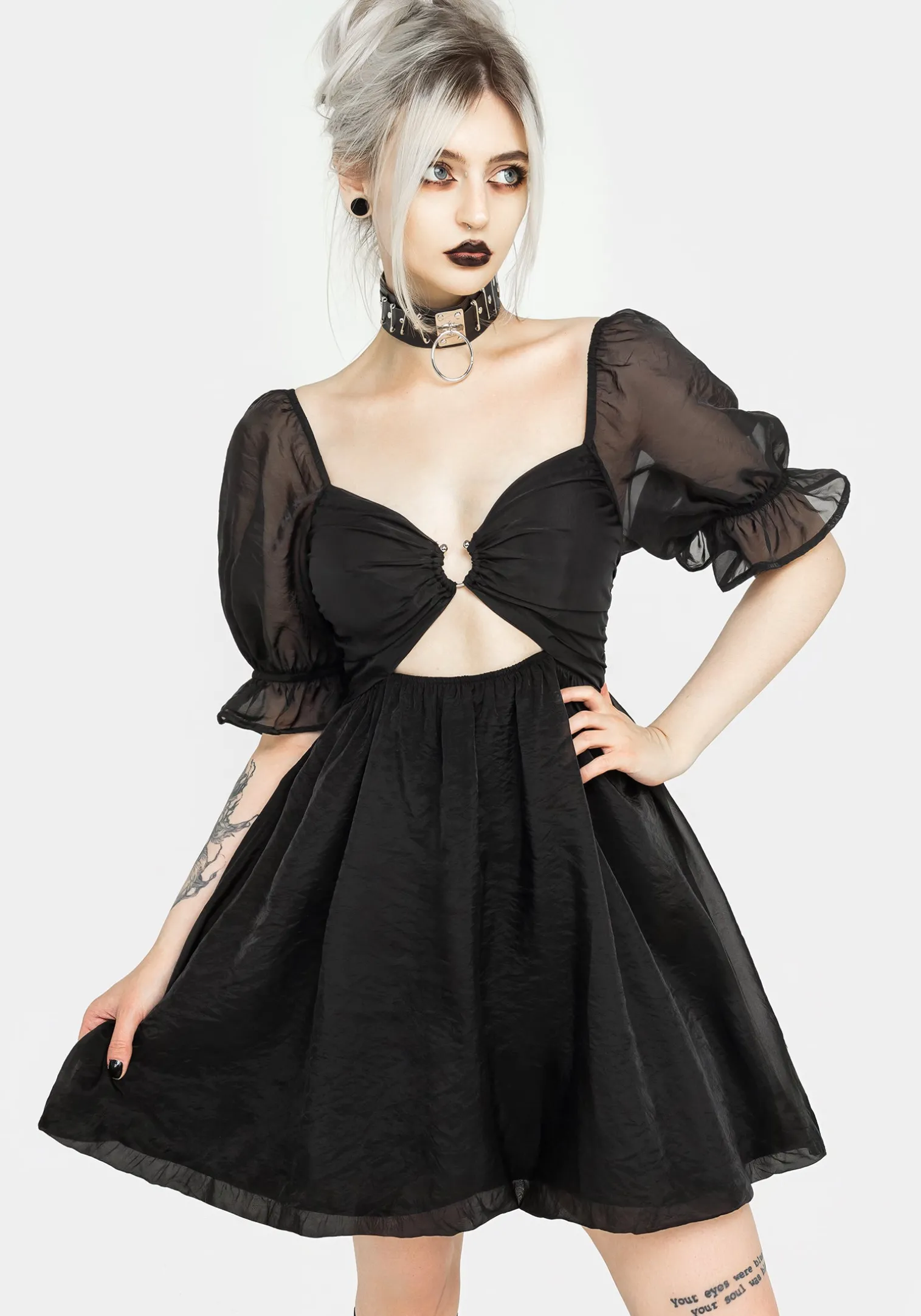 Tiffany Organza Puff Mini Dress