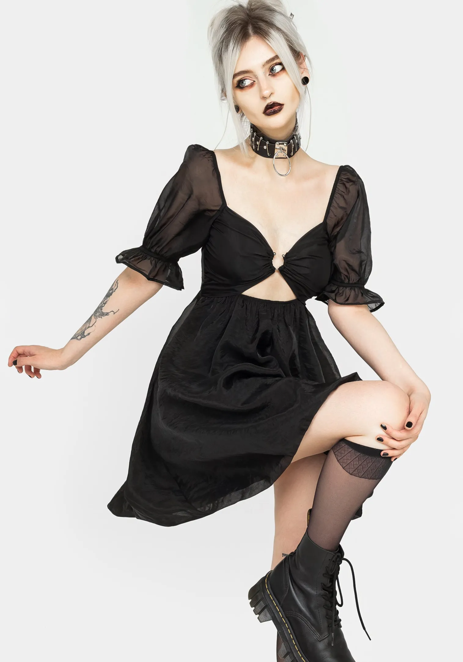 Tiffany Organza Puff Mini Dress