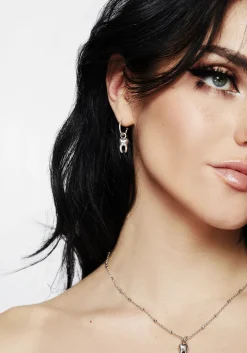 Tooth Charm Hoop Earrings