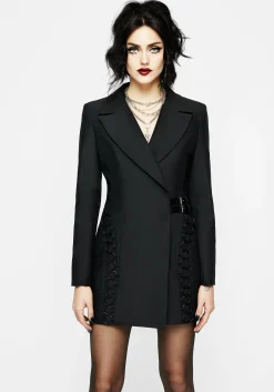 Torrid Lace up Panelled Blazer Dress