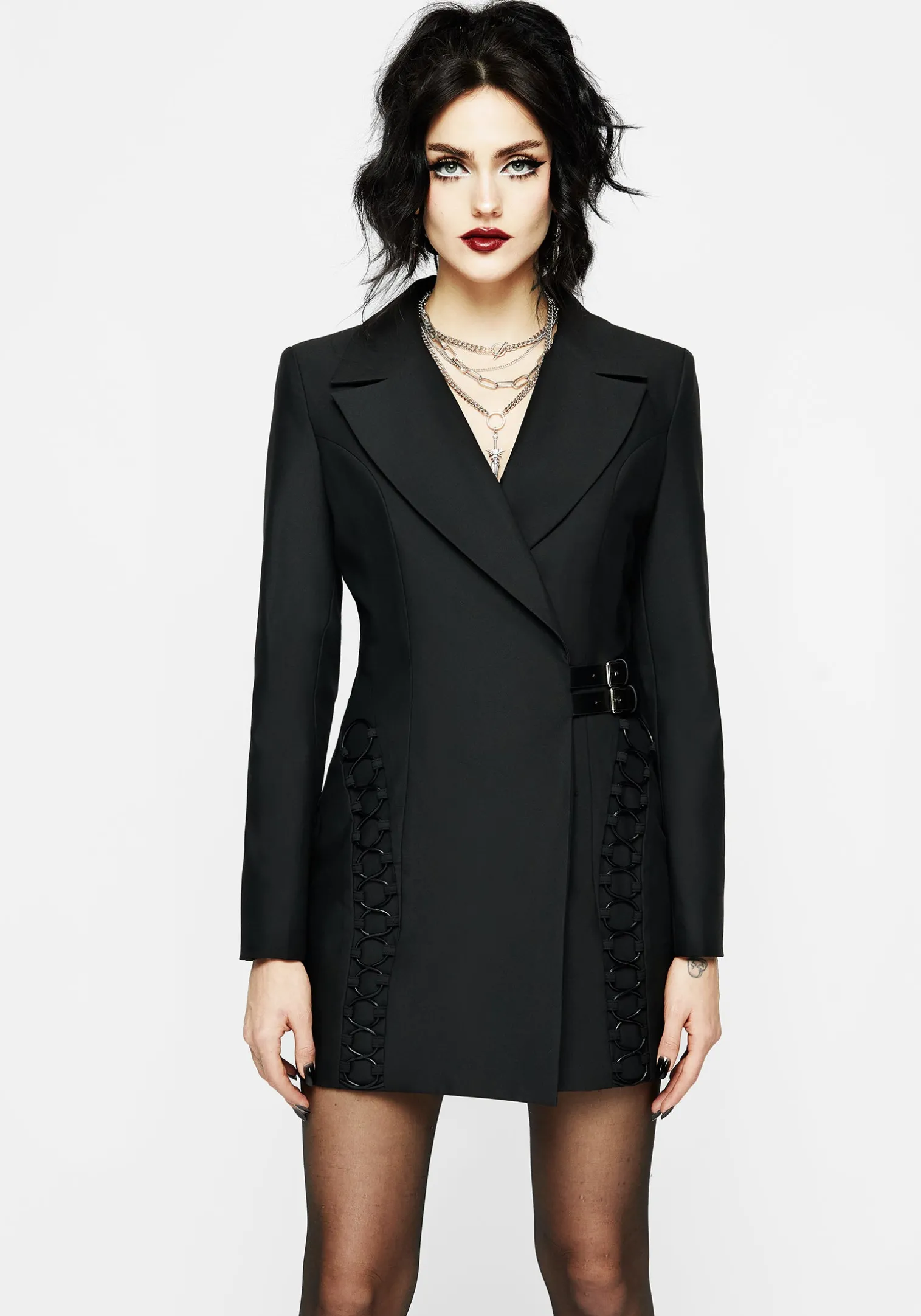 Torrid Lace up Panelled Blazer Dress