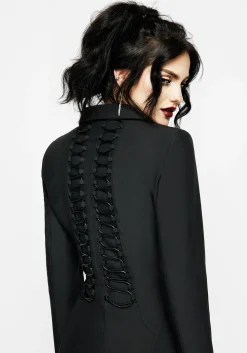 Torrid Lace up Panelled Blazer Dress