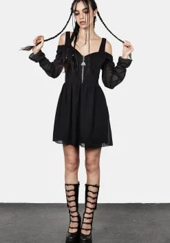 Triquetra Zip Chiffon Mini Dress