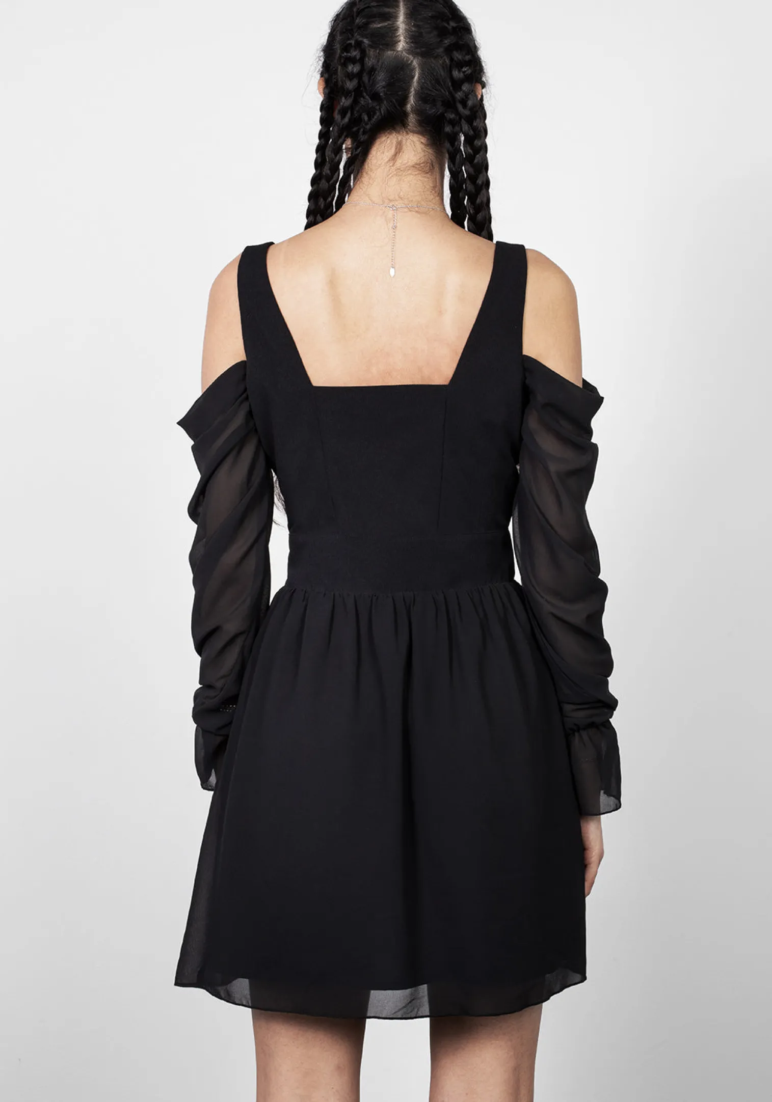 Triquetra Zip Chiffon Mini Dress