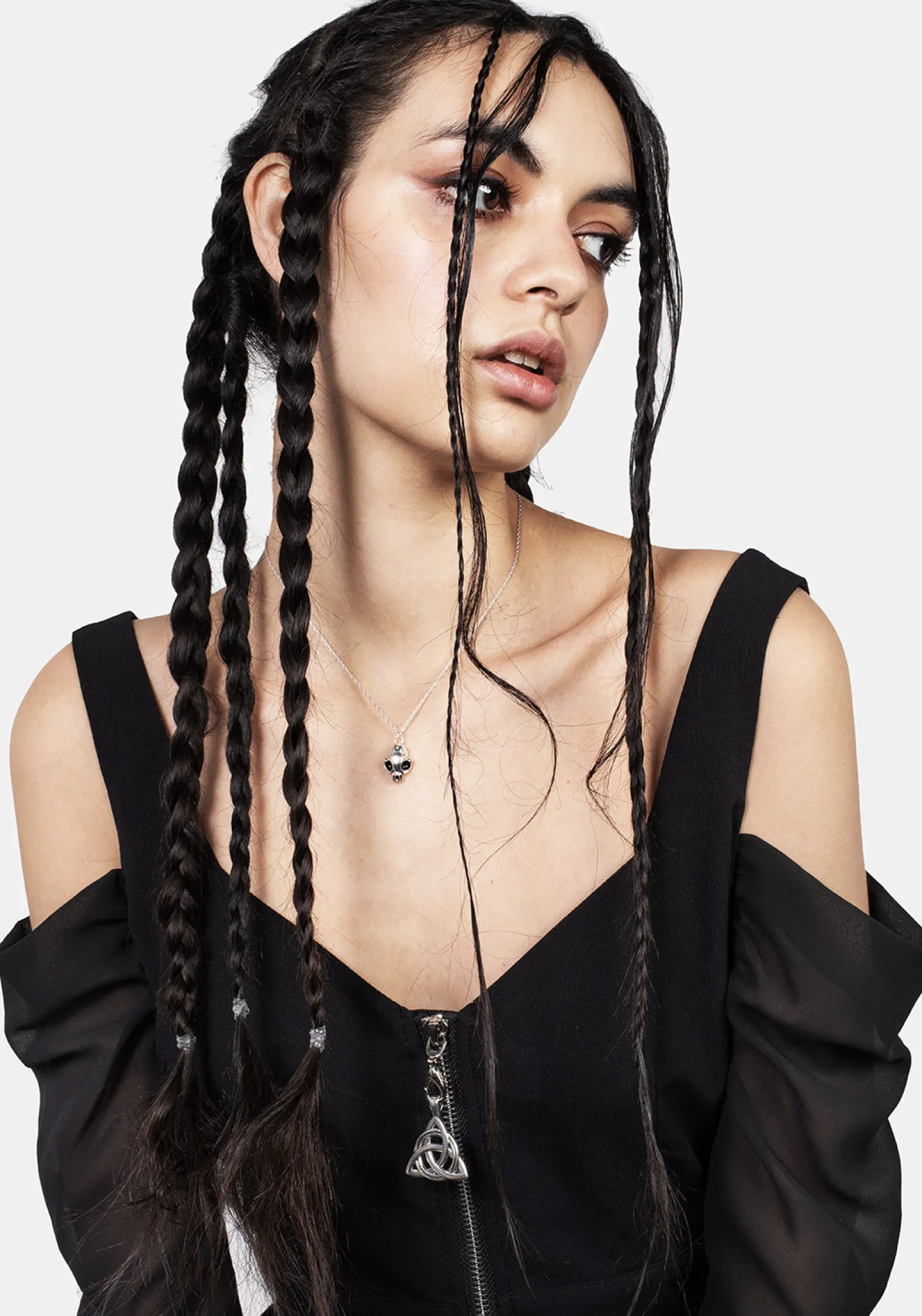 Triquetra Zip Chiffon Mini Dress
