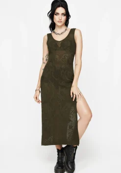 Tulip Jacquard Knit Cami Maxi Dress