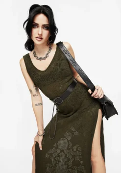 Tulip Jacquard Knit Cami Maxi Dress