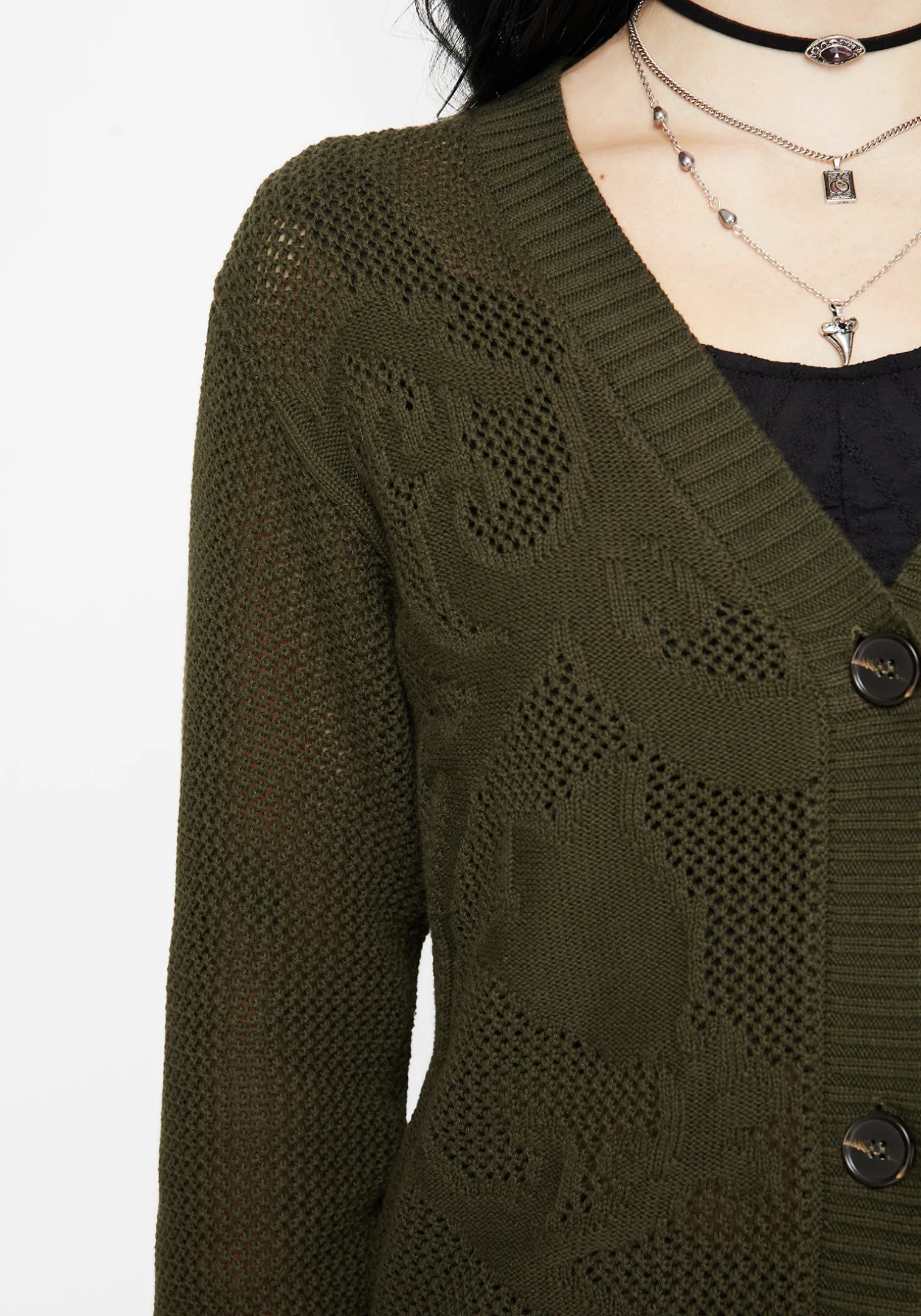 Tulip Jacquard Knit Cardigan