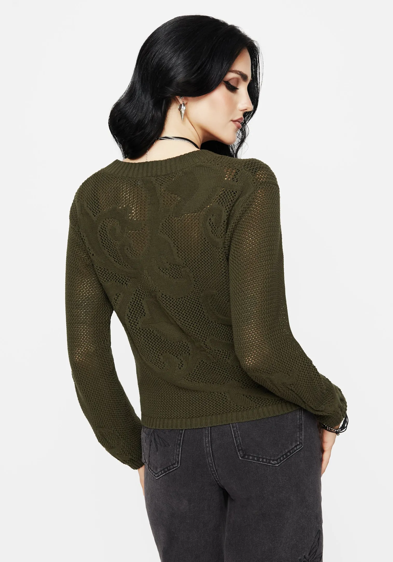 Tulip Jacquard Knit Cardigan