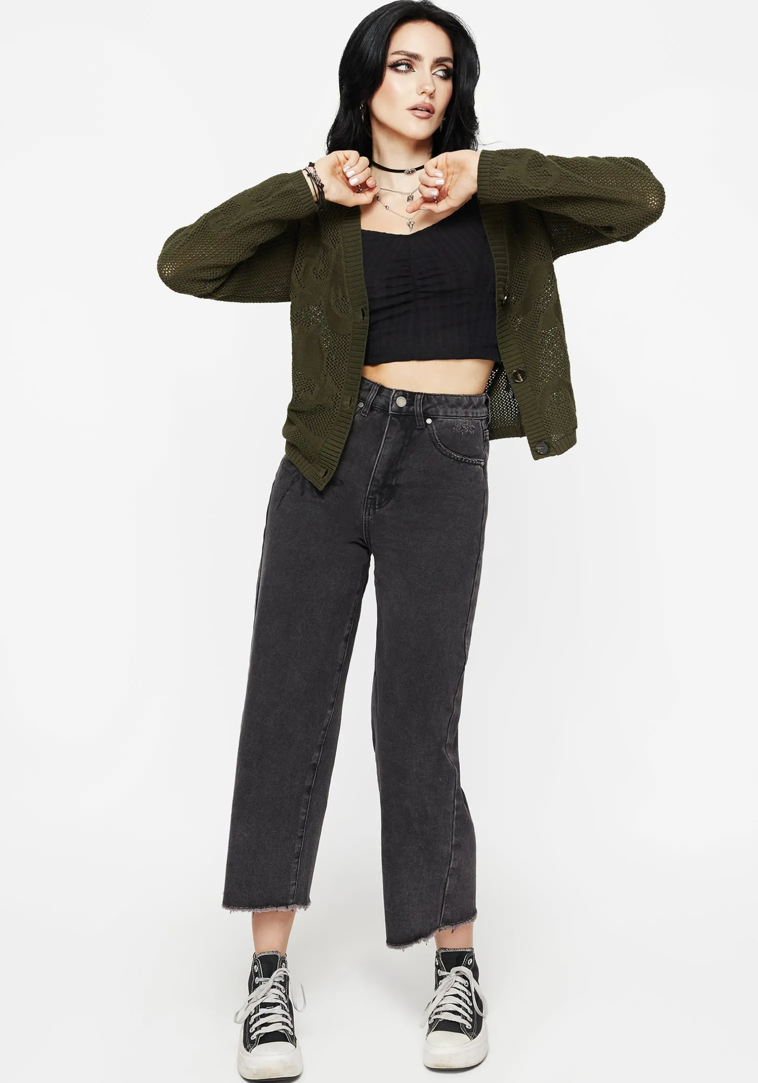 Tulip Jacquard Knit Cardigan