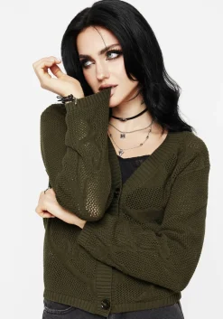 Tulip Jacquard Knit Cardigan