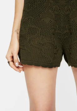 Tulip Jacquard Knit Shorts