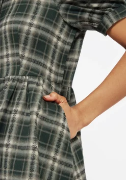 Tulisa Check Button Up Mini Dress