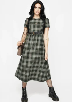 Tulisa Check Midi Dress