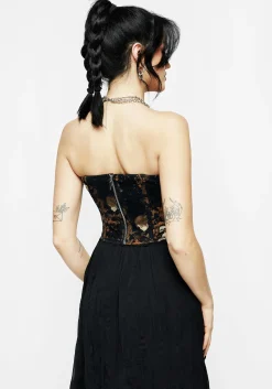 Underworld Cotton Lace Up Corset Top