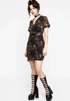 Underworld Cotton Wrap Mini Dress