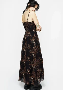 Underworld Printed Chiffon Cami Maxi Dress