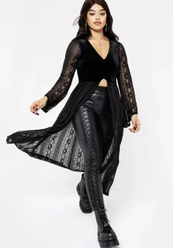 Vagabond Lace Up PU Leggings