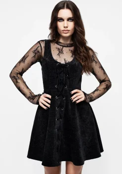 Valar Lace Up Mini Dress