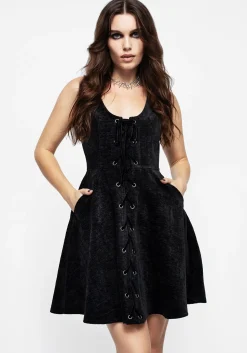 Valar Lace Up Mini Dress
