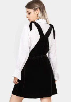 Vampyrum Bat Embroidered Mini Pinafore Dress