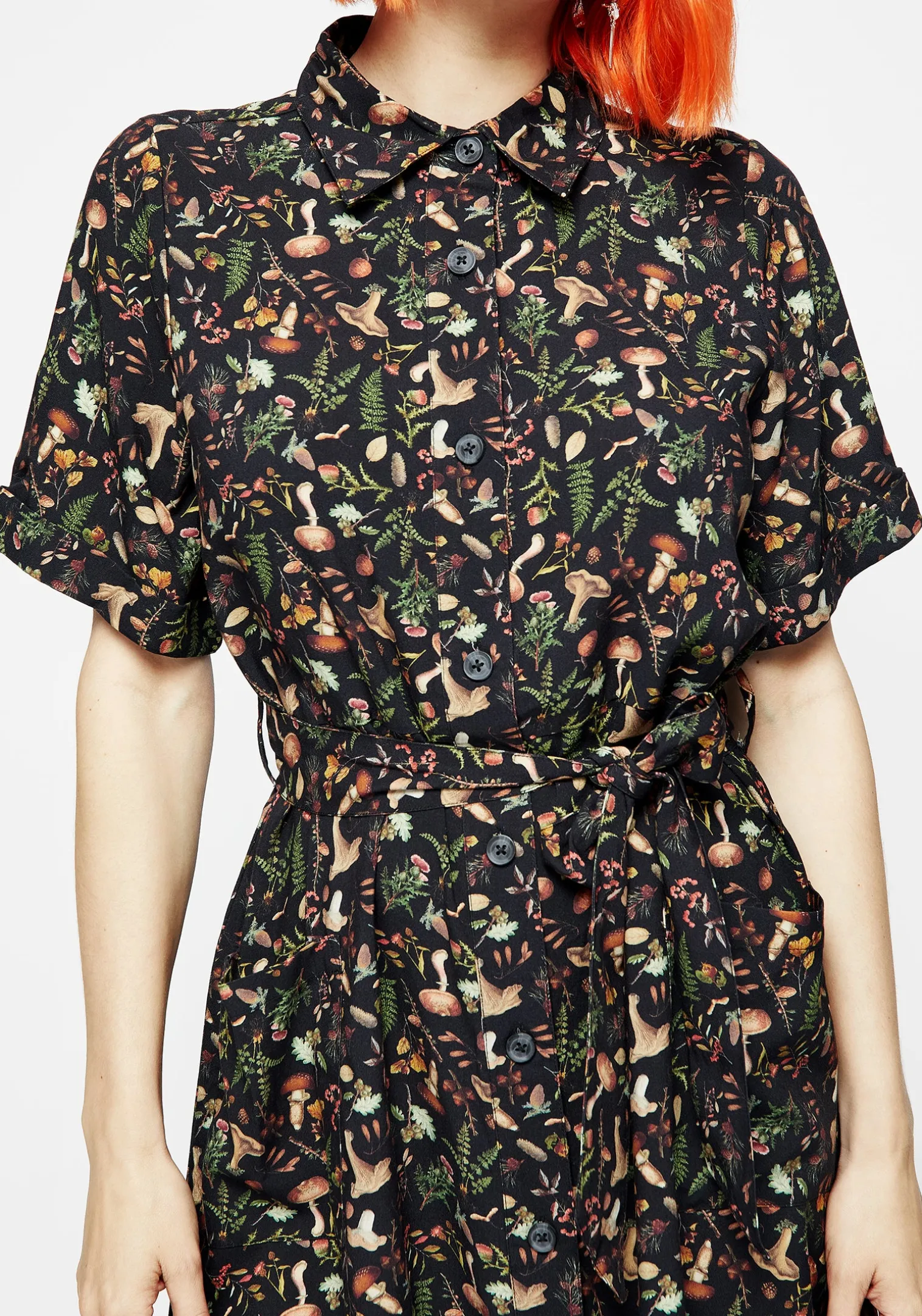 Vasilisa Short Sleeve Mini Shirt Dress