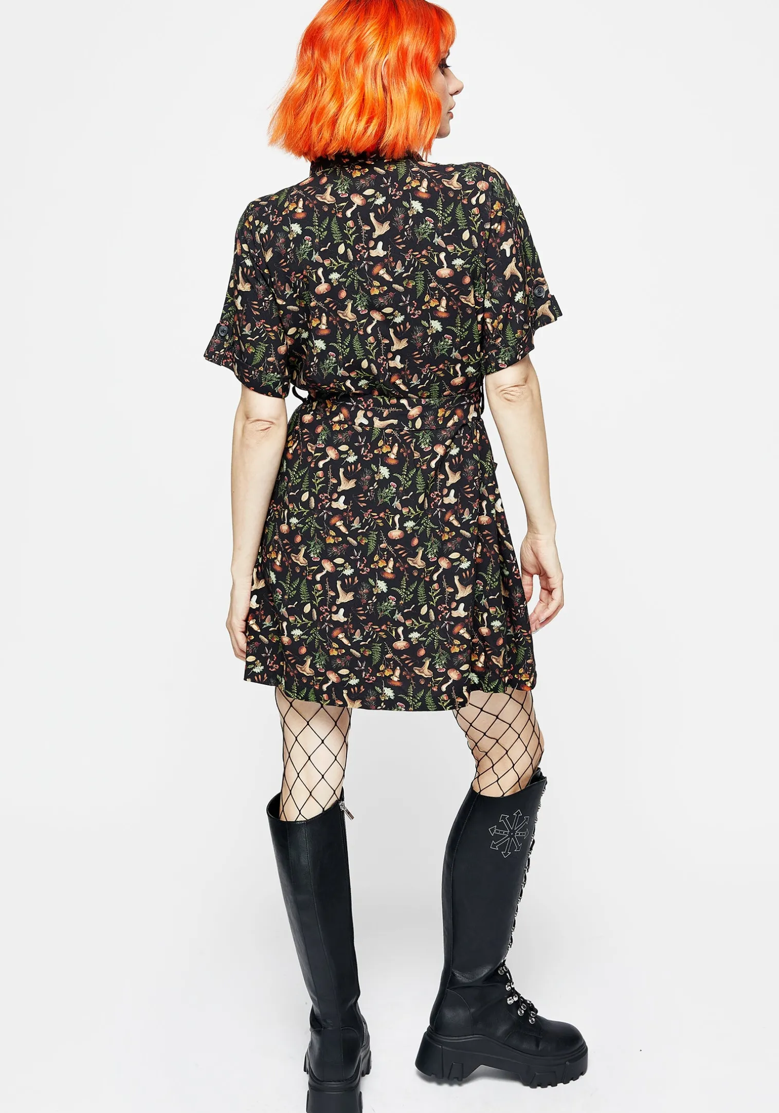 Vasilisa Short Sleeve Mini Shirt Dress