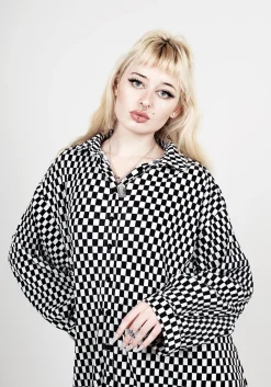 Vaudeville Pleat Shirt Dress