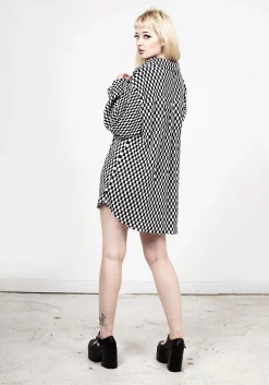 Vaudeville Pleat Shirt Dress