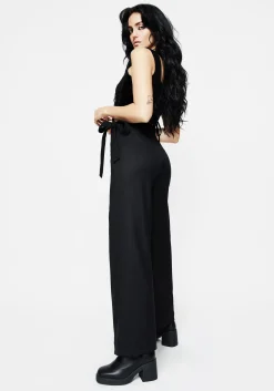 Vault Tie Waist Tailored Flare Trousers