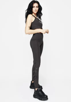Venin Snake Athleisure Leggings - Charcoal