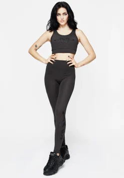Venin Snake Athleisure Leggings - Charcoal