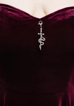 Veniri Corset Mini Dress - Wine