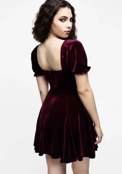 Veniri Corset Mini Dress - Wine