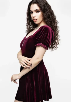 Veniri Corset Mini Dress - Wine